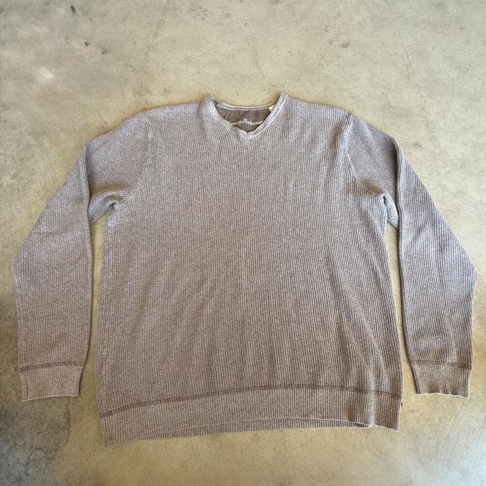Tommy-bahama Men's Grey and Tan Sweatshirt